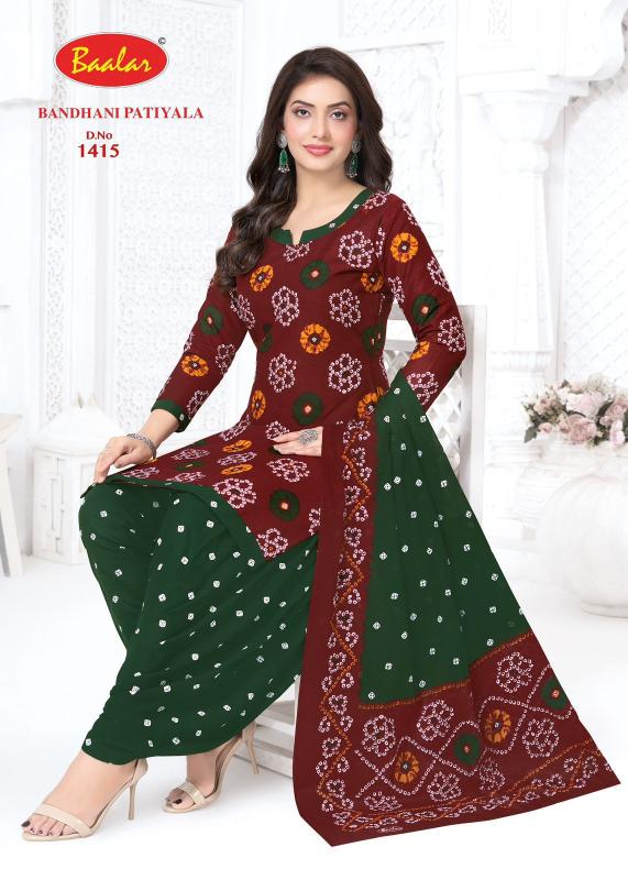Baalar bandhani patiyala vol-14 dress material wholesaler in vashi navi mumbai